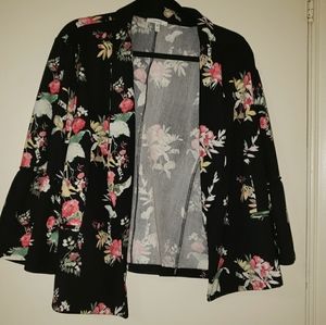 Maurices floral black blazer 3xl